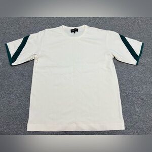 Emporio Armani Cream Tee with Green Stripes